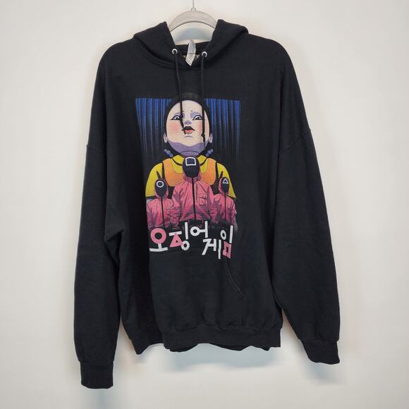 Netflix Squid Game Graphic Hoodie Unisex 3XL Black Red Light Green Light - Picture 1 of 10